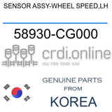 SENSOR ASSY-WHEEL SPEED,LH [ORIGINAL] 58930-CG000 58930CG000 58930 CG000