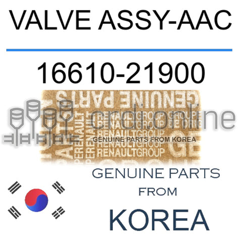 VALVE ASSY-AAC [ORIGINAL] 16610-21900 1661021900 16610 21900