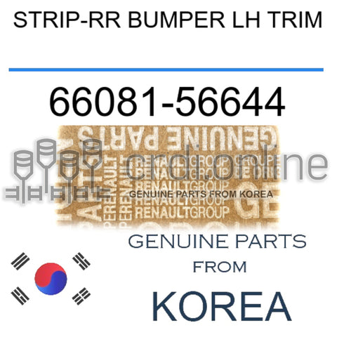 STRIP-RR BUMPER LH TRIM [ORIGINAL] 66081-56644 6608156644 66081 56644