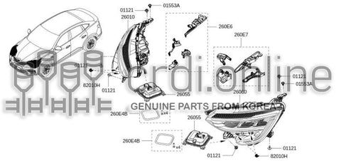 LAMP ASSY-HEADLH 26060-2566R 260602566R 26060 2566R