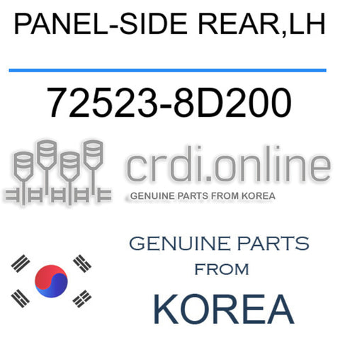 PANEL-SIDE REAR,LH [ORIGINAL] 72523-8D200 725238D200 72523 8D200