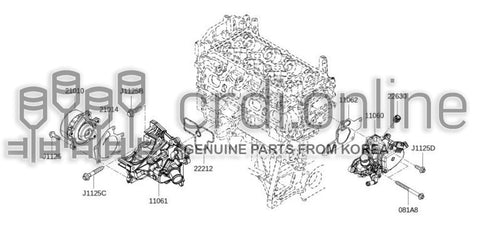 PUMP ASSY-WATER 21010-2298R 210102298R 21010 2298R