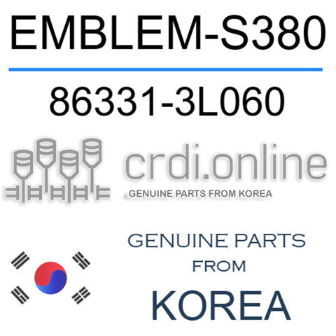 EMBLEM-S380 [ORIGINAL] 86331-3L060 863313L060 86331 3L060