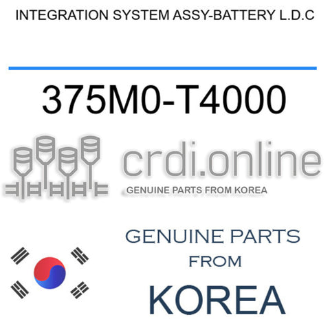 INTEGRATION SYSTEM ASSY-BATTERY L.D.C [ORIGINAL] 375M0-T4000 375M0T4000 375M0 T4000