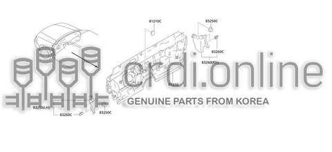 FINISHER ASSY-DASH SIDERH [ORIGINAL] 83260-51000BE 8326051000BE 83260 51000BE