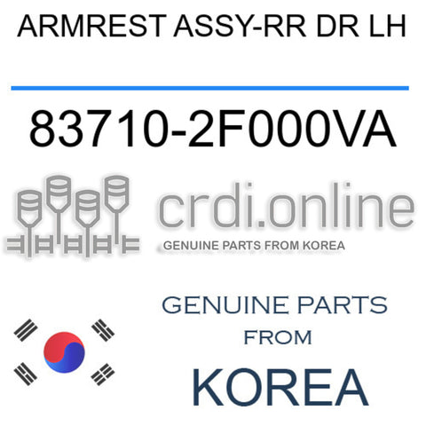 ARMREST ASSY-RR DR LH 83710-2F000VA 837102F000VA 83710 2F000VA
