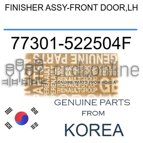 FINISHER ASSY-FRONT DOOR,LH [ORIGINAL] 77301-522504F 77301522504F 77301 522504F