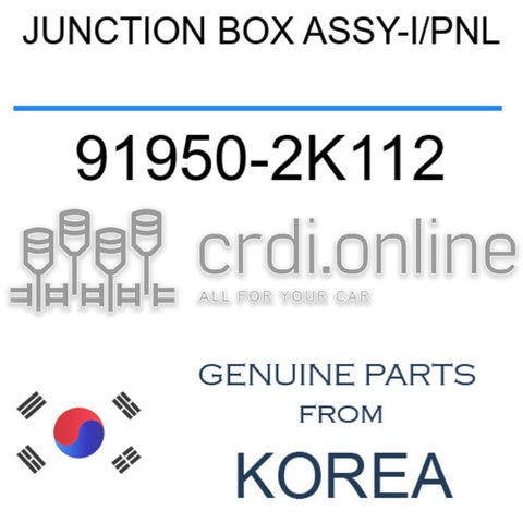 JUNCTION BOX ASSY-I/PNL [ORIGINAL] 91950-2K112 919502K112 91950 2K112
