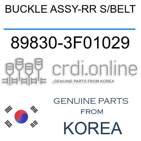 BUCKLE ASSY-RR S/BELT [ORIGINAL] 89830-3F01029 898303F01029 89830 3F01029