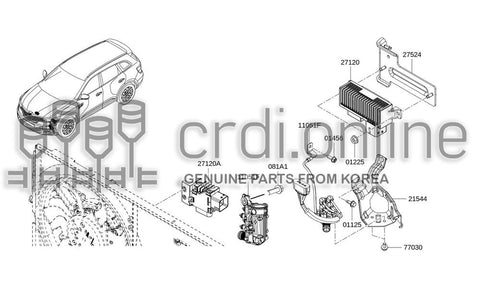 BRKT-ADDITIONAL HEAT CONT UNIT SUBFRAME 27524-4304R 275244304R 27524 4304R