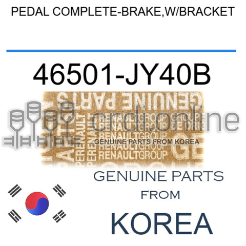 PEDAL COMPLETE-BRAKE,W/BRACKET [ORIGINAL] 46501-JY40B 46501JY40B 46501 JY40B
