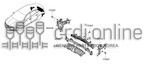 BRACKET-MOUNTINGREAR BUMPERLH SIDE 85041-7388R 850417388R 85041 7388R