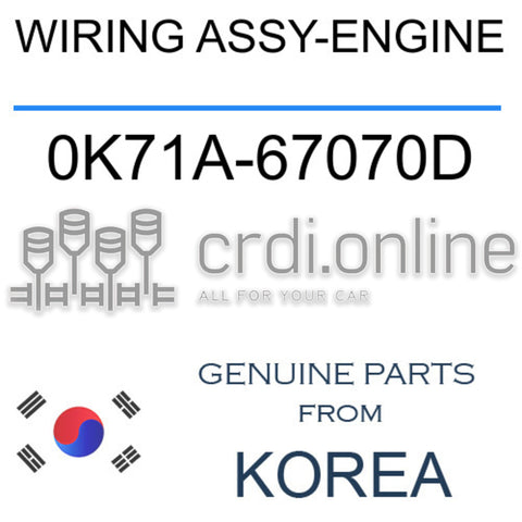 WIRING ASSY-ENGINE [ORIGINAL] 0K71A-67070D 0K71A67070D 0K71A 67070D