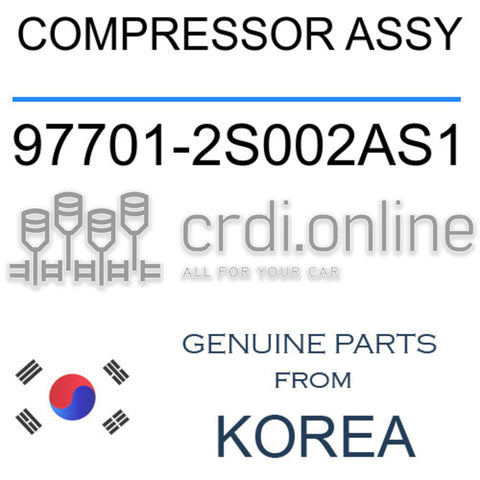 COMPRESSOR ASSY [ORIGINAL] 97701-2S002AS1 977012S002AS1 97701 2S002AS1
