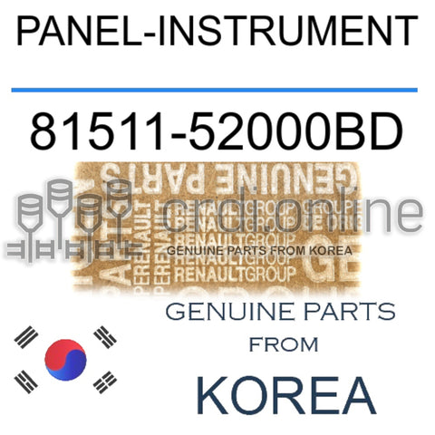PANEL-INSTRUMENT [ORIGINAL] 81511-52000BD 8151152000BD 81511 52000BD