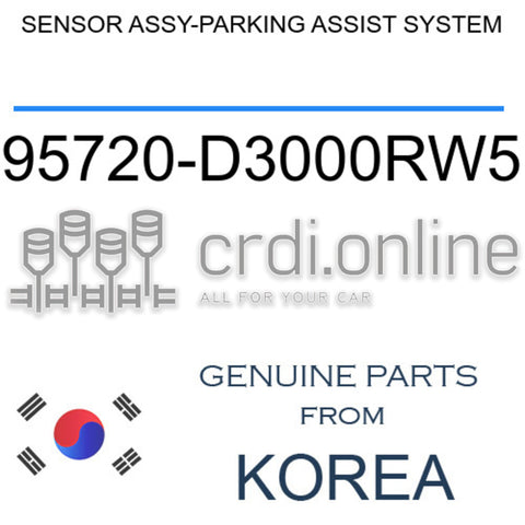 SENSOR ASSY-PARKING ASSIST SYSTEM [ORIGINAL] 95720-D3000RW5 95720D3000RW5 95720 D3000RW5