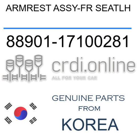 ARMREST ASSY-FR SEATLH 88901-17100281 8890117100281 88901 17100281