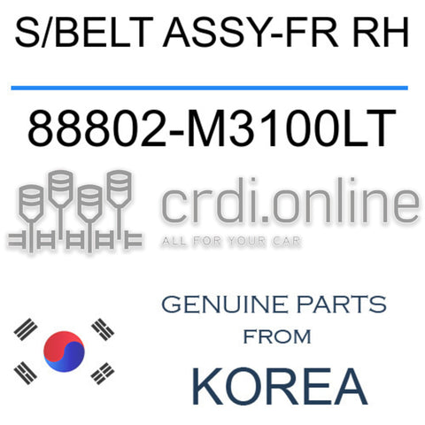 S/BELT ASSY-FR RH [ORIGINAL] 88802-M3100LT 88802M3100LT 88802 M3100LT