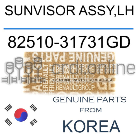 SUNVISOR ASSY,LH [ORIGINAL] 82510-31731GD 8251031731GD 82510 31731GD