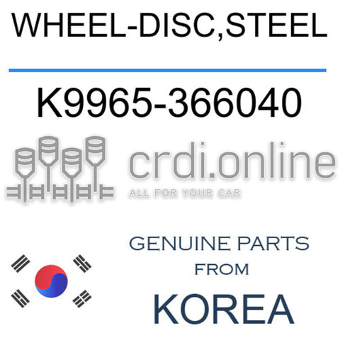 WHEEL-DISC,STEEL K9965-366040 K9965366040 K9965 366040