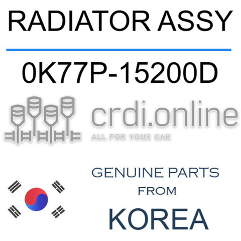 RADIATOR ASSY [ORIGINAL] 0K77P-15200D 0K77P15200D 0K77P 15200D