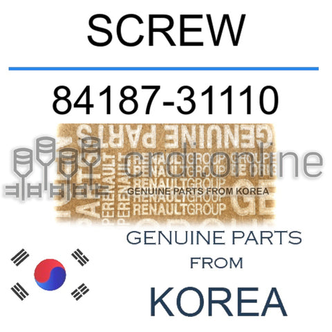 SCREW [ORIGINAL] 84187-31110 8418731110 84187 31110
