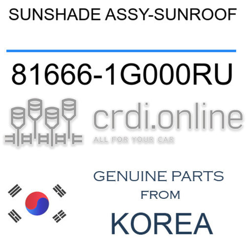 SUNSHADE ASSY-SUNROOF 81666-1G000RU 816661G000RU 81666 1G000RU