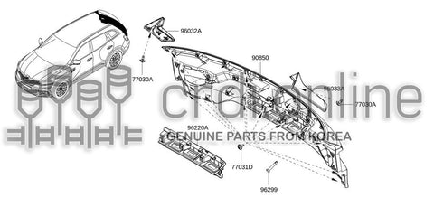 BRACKET-REAR LICENSE PLATE 96220-3771R 962203771R 96220 3771R