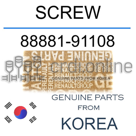SCREW [ORIGINAL] 88881-91108 8888191108 88881 91108