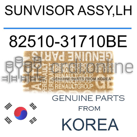 SUNVISOR ASSY,LH [ORIGINAL] 82510-31710BE 8251031710BE 82510 31710BE