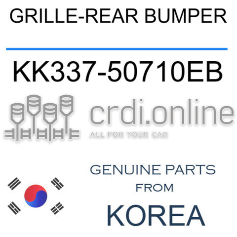 GRILLE-REAR BUMPER [ORIGINAL] KK337-50710EB KK33750710EB KK337 50710EB