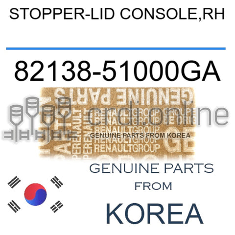 STOPPER-LID CONSOLE,RH [ORIGINAL] 82138-51000GA 8213851000GA 82138 51000GA