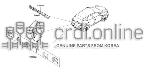 EMBLEM-REAR CENTER 90889-3313R 908893313R 90889 3313R