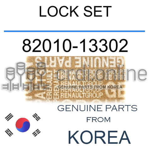 LOCK SET [ORIGINAL] 82010-13302 8201013302 82010 13302