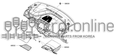 MAT-GLOVE BOX [ORIGINAL] 68532-8722R 685328722R 68532 8722R