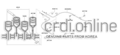 DEVICE ASSY-PARKING BRAKE 49101-51400BA 4910151400BA 49101 51400BA