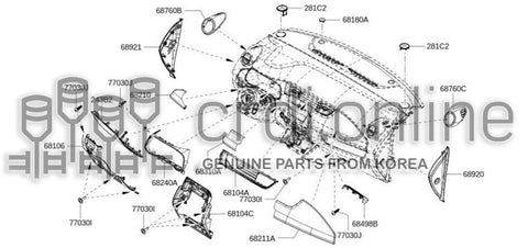 GRILLE-TWEETER SPEAKER [ORIGINAL] 281C2-0011R 281C20011R 281C2 0011R