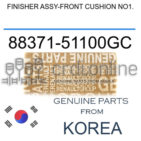 FINISHER ASSY-FRONT CUSHION NO1. [ORIGINAL] 88371-51100GC 8837151100GC 88371 51100GC
