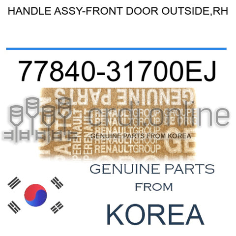 HANDLE ASSY-FRONT DOOR OUTSIDE,RH [ORIGINAL] 77840-31700EJ 7784031700EJ 77840 31700EJ