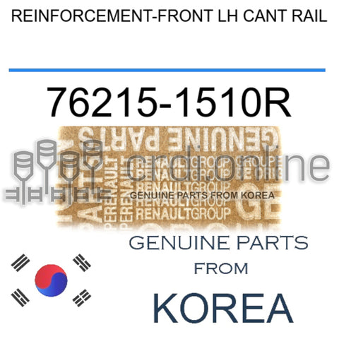 REINFORCEMENT-FRONT LH CANT RAIL [ORIGINAL] 76215-1510R 762151510R 76215 1510R