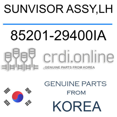 SUNVISOR ASSY,LH [ORIGINAL] 85201-29400IA 8520129400IA 85201 29400IA