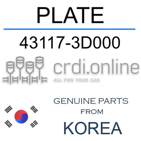 PLATE [ORIGINAL] 43117-3D000 431173D000 43117 3D000