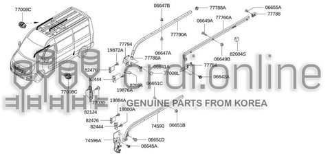 GUIDE 1-RR RH DOOR CTR 77764-0623R 777640623R 77764 0623R
