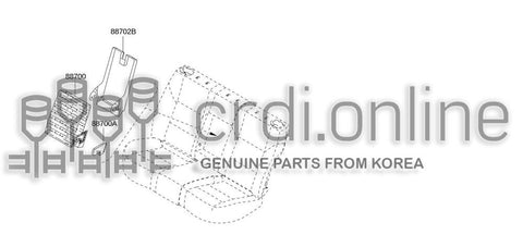 COVER-REAR ARMRESTREAR 88702-4220R 887024220R 88702 4220R