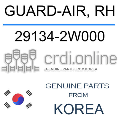 GUARD-AIR, RH [ORIGINAL] 29134-2W000 291342W000 29134 2W000