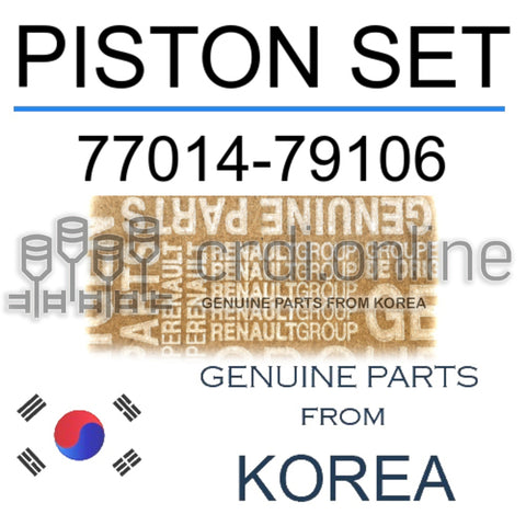 PISTON SET [ORIGINAL] 77014-79106 7701479106 77014 79106