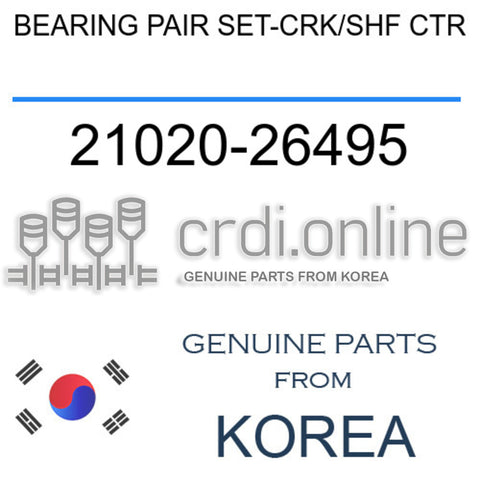 BEARING PAIR SET-CRK/SHF CTR [ORIGINAL] 21020-26495 2102026495 21020 26495