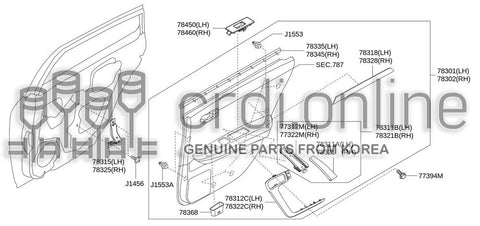 ASHTRAY ASSY-REAR ARMREST [ORIGINAL] 78368-52000 7836852000 78368 52000