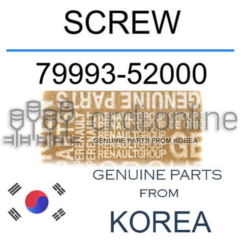 SCREW [ORIGINAL] 79993-52000 7999352000 79993 52000