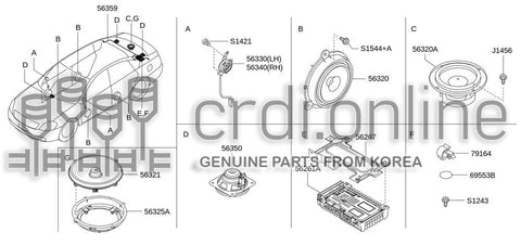 SPEAKER ASSY-FRONT SIDELH 56330-52700 5633052700 56330 52700